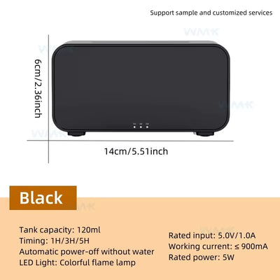 Air Aroma Humidifier Diffuser Essential Oils Humidifiers Mini Flame Automatic Fragrance Diffuser Home Humidifier with LED Light